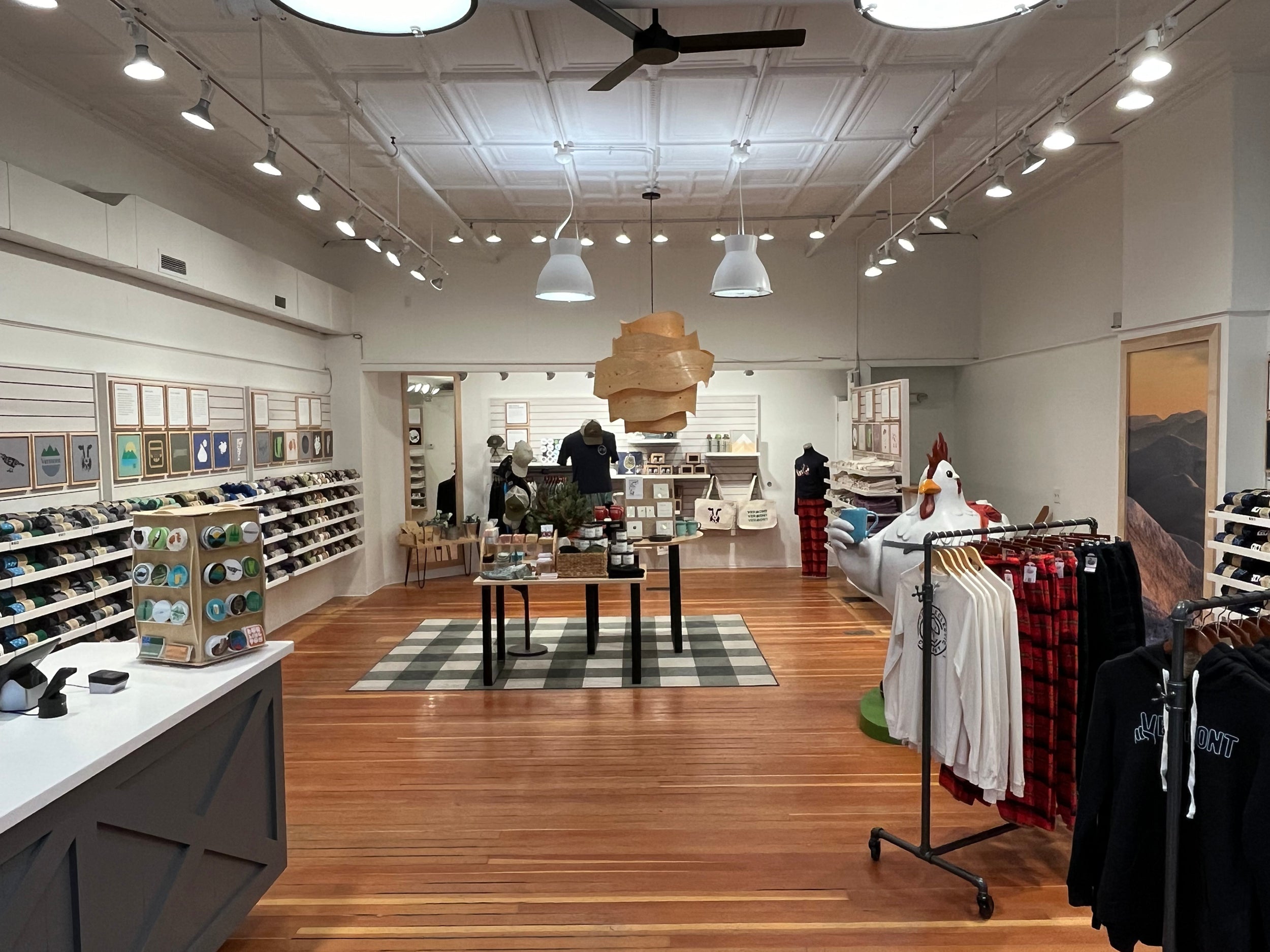 Interior of Eclectic Vermont Company store in Burlington, VT