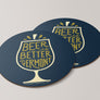 Beer is Better in Vermont 4" Coaster - 10 Pack