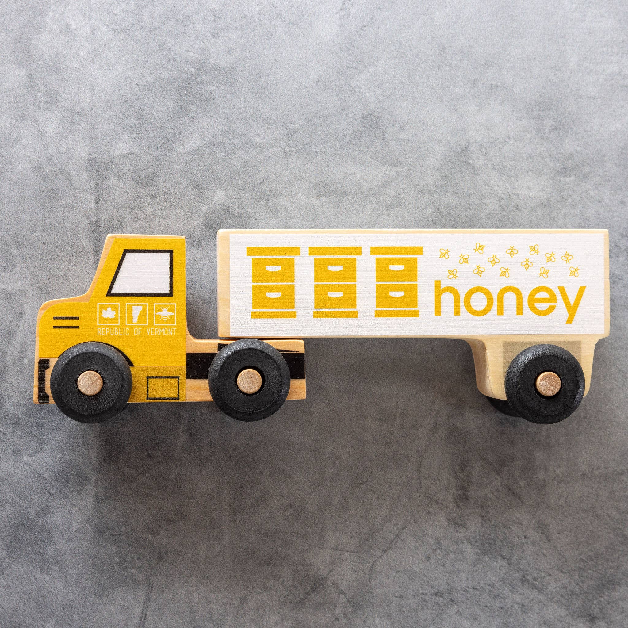 Handmade Wood Semi-Truck: Honey Truck