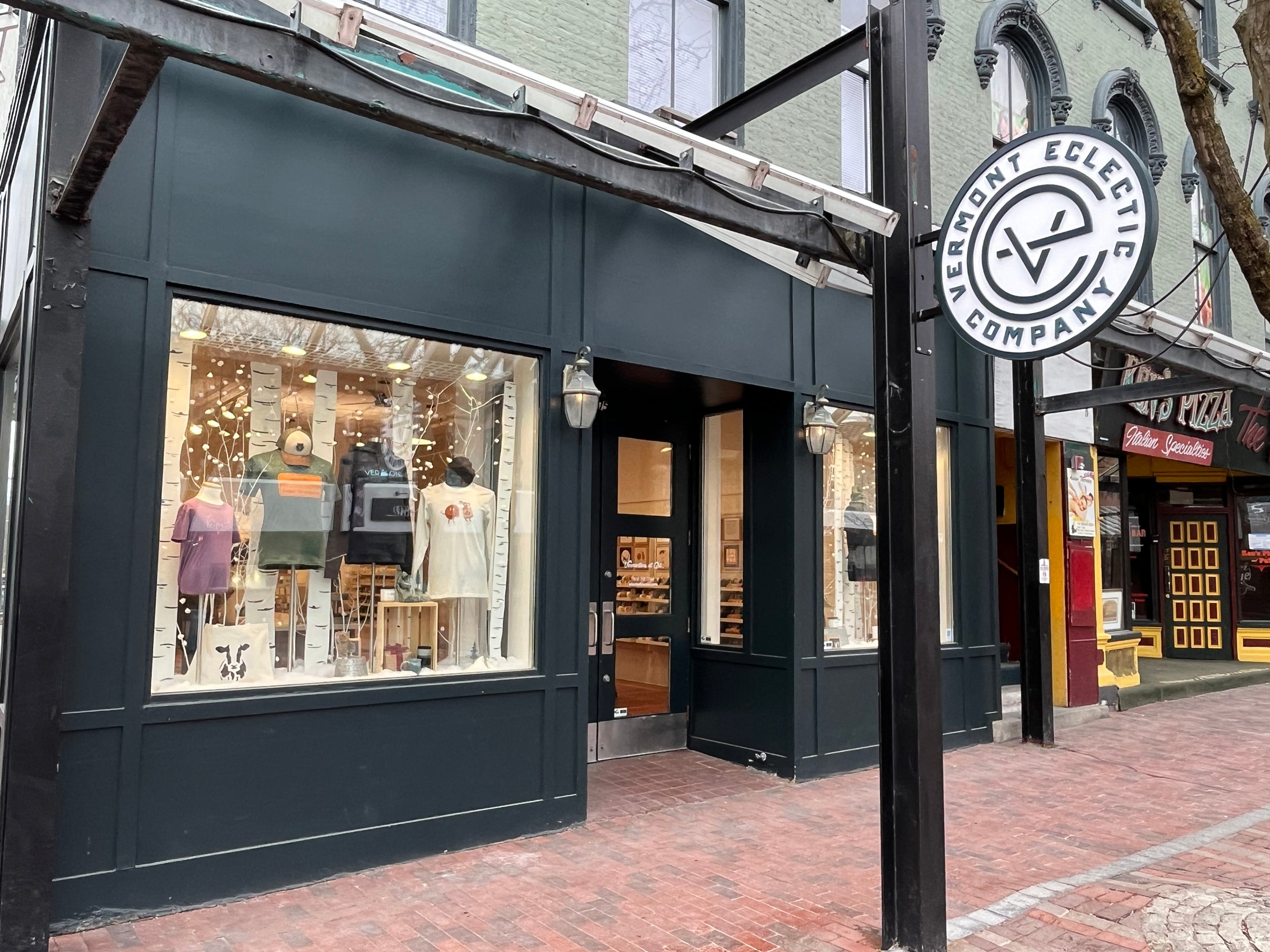 Exterior of Vermont Eclectic Store on Church Street in Burlington, Vermont