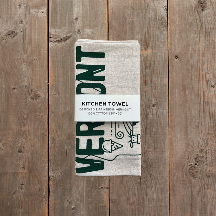 A Perfect Day in Vermont Tea Towel