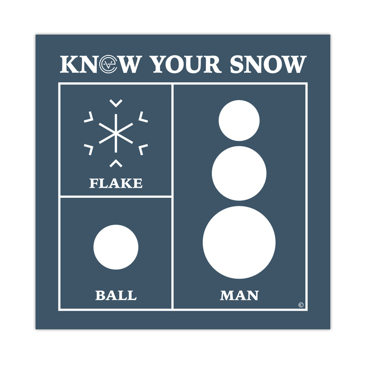 Know Your Snow 4" Sticker